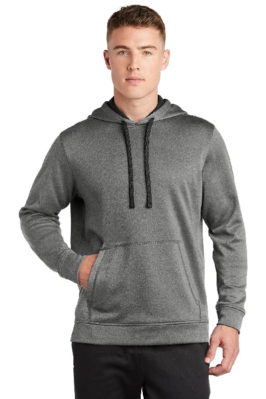 Sport-Tek  PosiCharge  Sport-Wick  Heather Fleece Hooded Pullover. ST264 Turtleneck Warm Pullover