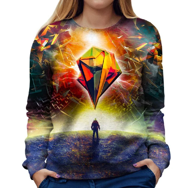 Astronauts Prism Womens Sweatshirt Hoodie with Illustration Artistic Creative