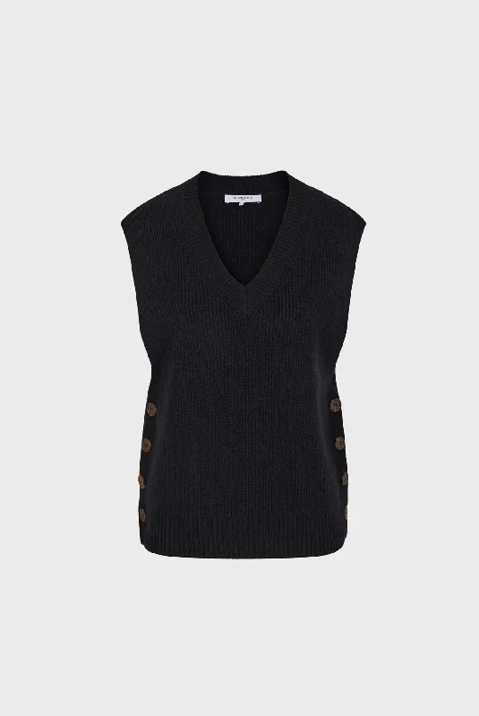 Pullover/vest Julietta Dau02a231 Black Crew Neck Wool