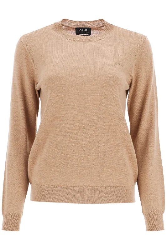 wool crewneck pullover WVBCX F23289 BEIGE CHINE Halter Neck Top