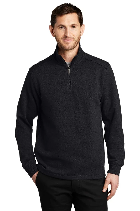 Port Authority Slub Fleece 1/4-Zip Pullover. F295 Seamless Knit Pullover