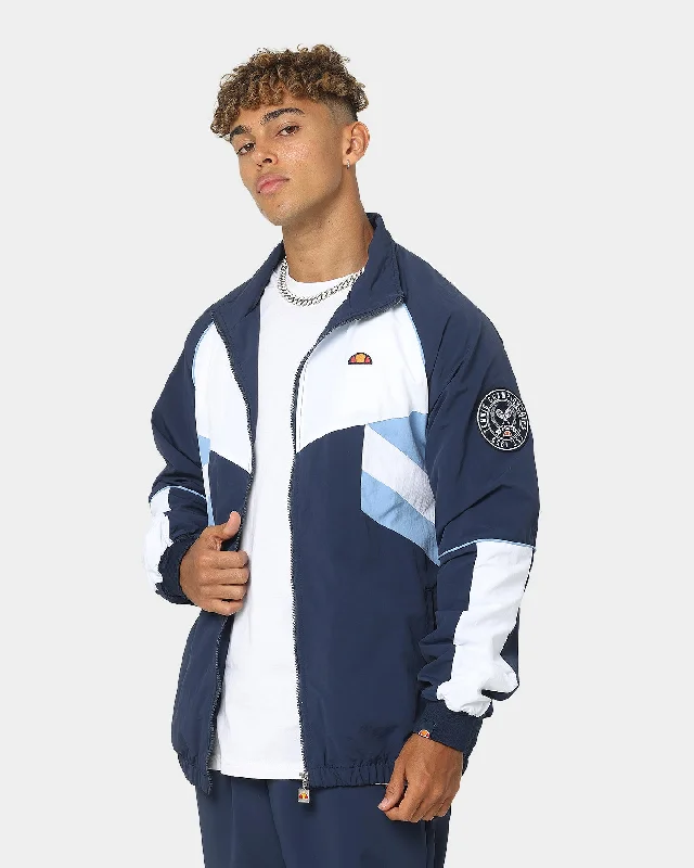 Ellesse Orey Track Windbreaker Jacket Navy Notch Collar Jacket Peter Pan Collar Jacket Cowl Neck Jacket