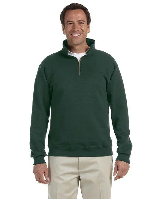 Jerzees Adult Super Sweats  NuBlend  Fleece Quarter-Zip Pullover 4528 Boat Neck Sweater