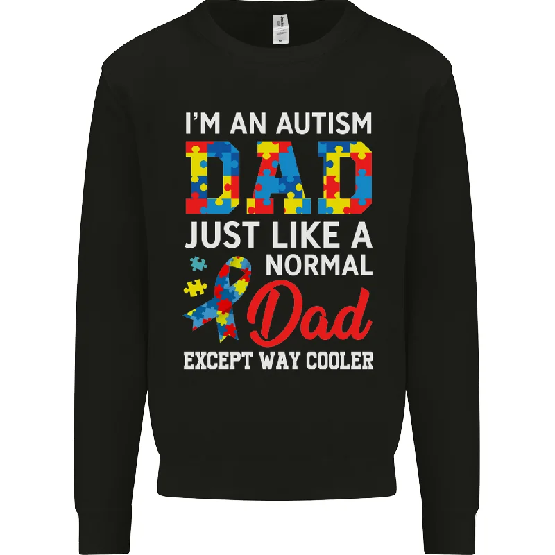 Autism Dad Autistic Fathers Day ASD Mens Sweatshirt Jumper Oversized Hoodie Comfort Casual