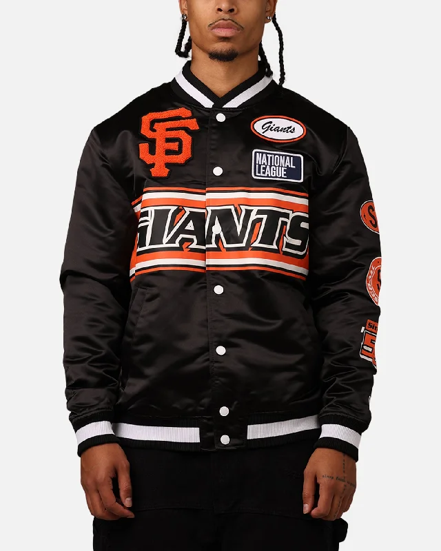 New Era San Francisco Giants 2024 Rally Drive Jacket Black/White Nylon Fabric Polyester Fabric Spandex Fabric