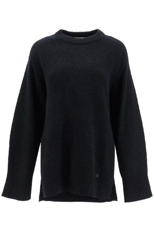 safi wool and cashmere pullover SAFI BLACK Square Neck Pullover