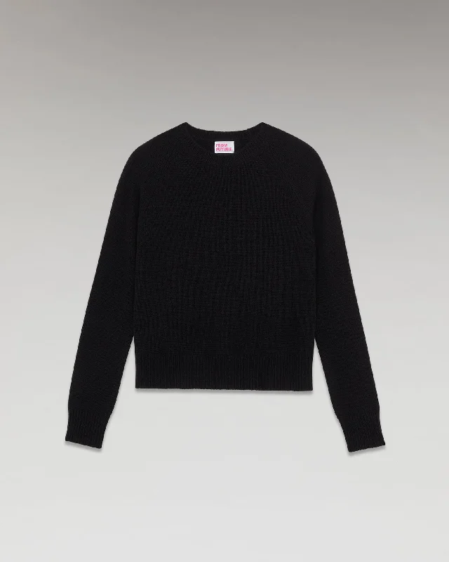 Pullover Crewneck 2301wpr00005 1000-Noir Over Sleeve Pullover