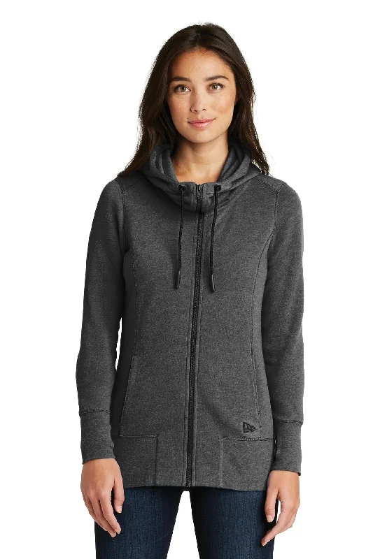 New Era ® Ladies Tri-Blend Fleece Full-Zip Hoodie. LNEA511 Hoodie with Metallic Shiny Futuristic