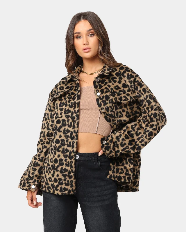 XXIII Women's Evie Jacket Leopard Denim Jacket Leather Jacket Suede Jacket