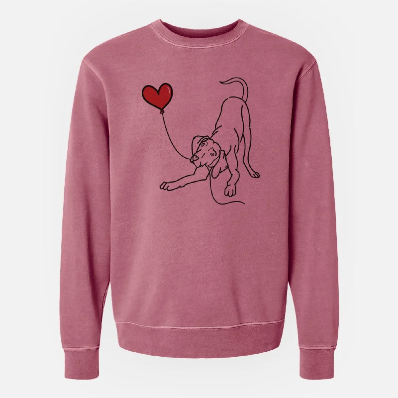 Weimaraner Heart String - Unisex Pigment Dyed Crew Sweatshirt Hooded Sweatshirt Casual Wear Street Style