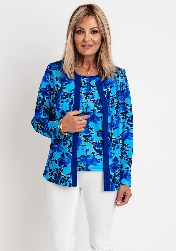 Avalon Print Jacket & Top Twinset, Blue Oversized Jacket Tailored Jacket Straight Jacket