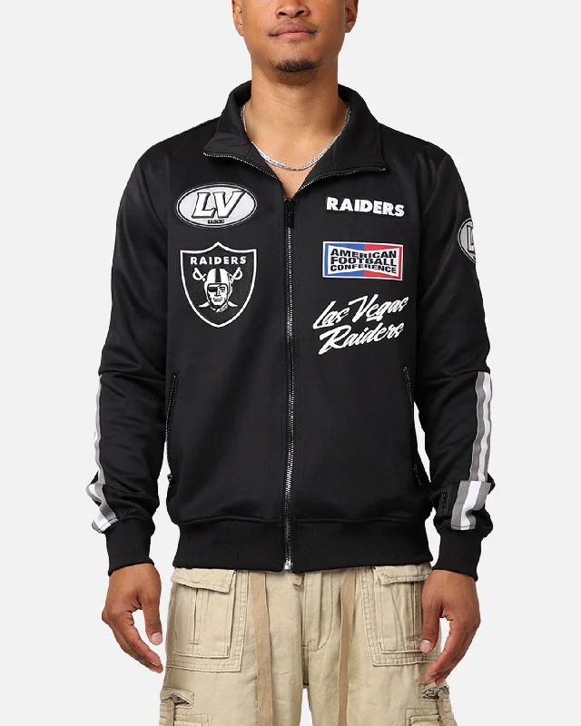 Pro Standard Las Vegas Raiders Fast Lane Track Jacket Black Anorak Shell Jacket Lightweight Jacket