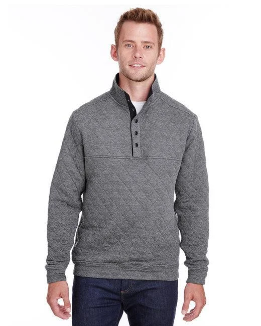 J America Adult Quilted Snap Pullover JA8890 Cashmere Luxurious Pullover