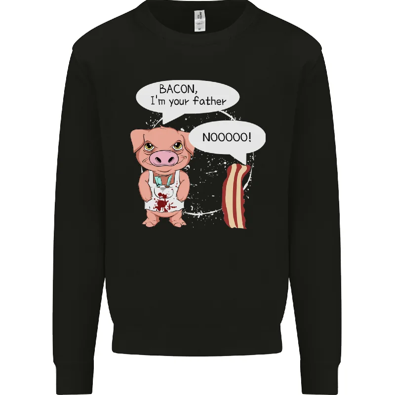 Bacon Im Your Father Funny Food Diet Mens Sweatshirt Jumper Cotton Hoodie Fleece Lining Warmth