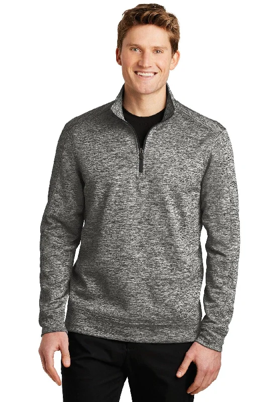 Sport-Tek PosiCharge Electric Heather Fleece 1/4-Zip Pullover. ST226 Open Neck Pullover