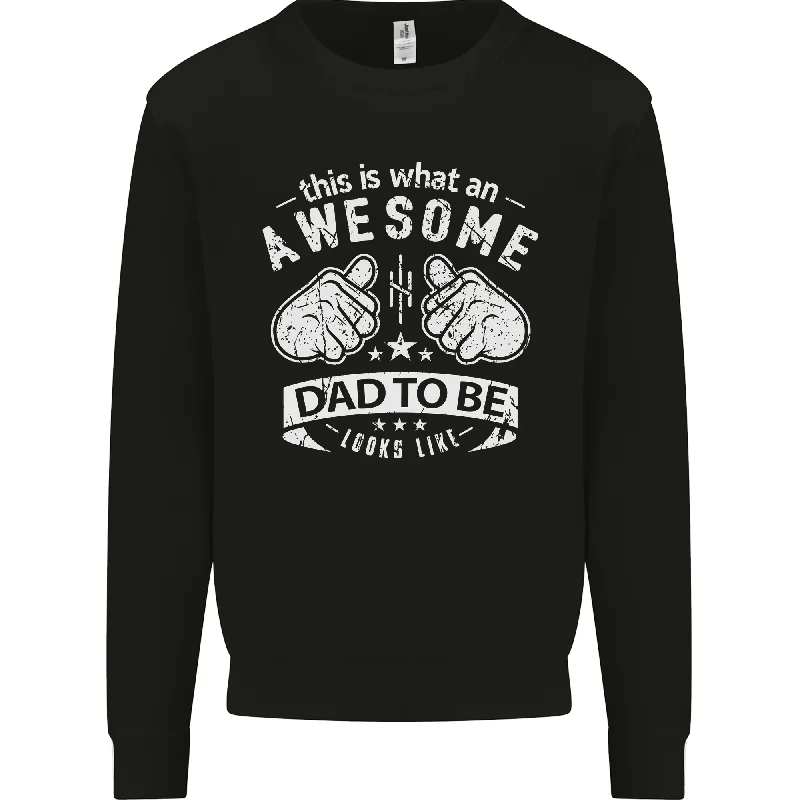 Awesome Dad to Be Looks New Dad Daddy Mens Sweatshirt Jumper Hoodie with Hood Adjustable Protection