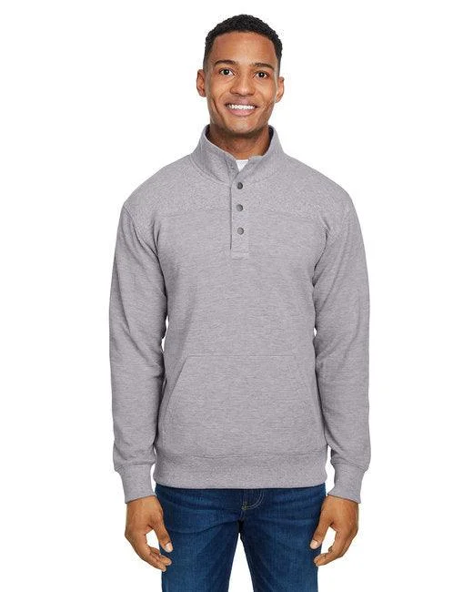 J America Ripple Fleece Snap Pullover JA8708 Soft Wool Sweater