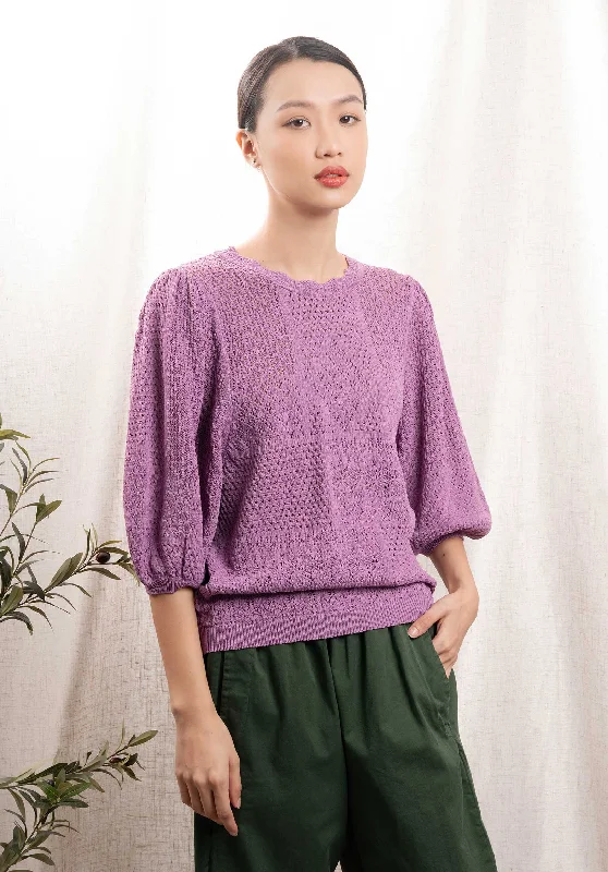 Pullover Aglae Violet Box Sleeve Comfort