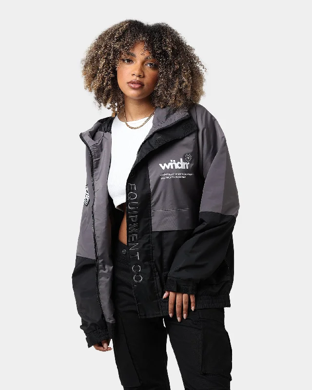 WNDRR In Line Spray Windbreaker Jacket Charcoal Fleece Jacket Down Jacket Parka