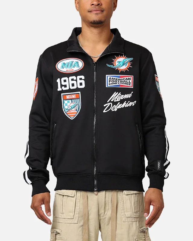 Pro Standard Miami Dolphins Fast Lane Track Jacket Black Corduroy Jacket Velvet Jacket Brocade Jacket