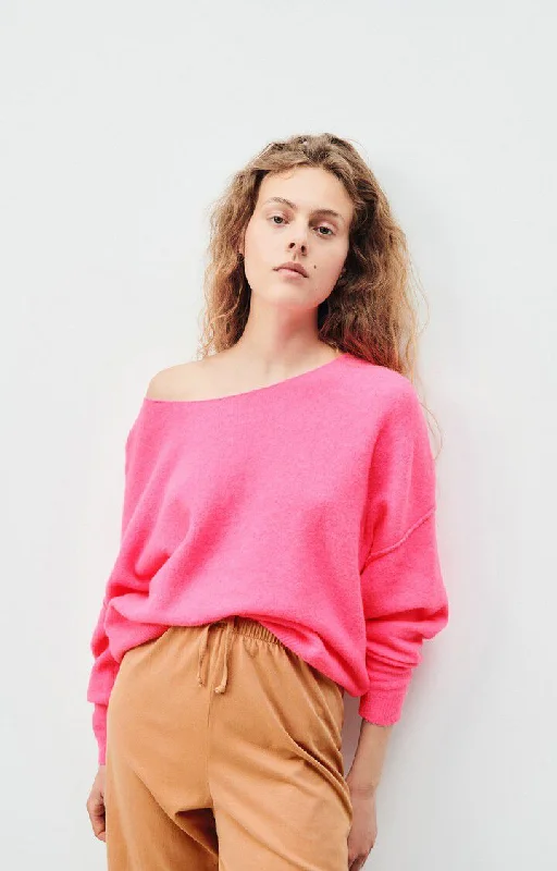 Pullover Dam225 Rose-Fluo Puff Sleeve Stylish