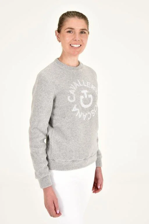 Fleece Crew Neck Pullover - Grey Sabrina Neck Pullover