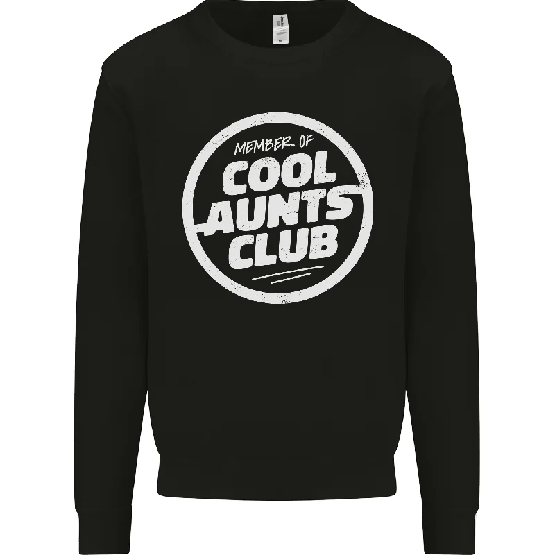 Aunties Day Member of Cool Aunts Club Mens Sweatshirt Jumper Hoodie with Neon Bright Vibrant