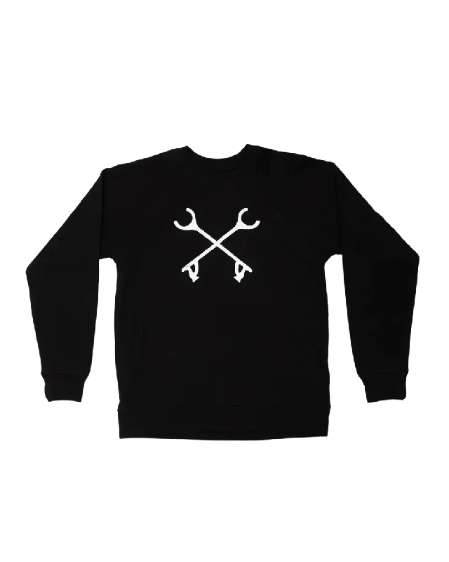 The Wild Pickers Unisex Pullover | Black Spaghetti Sleeve Top