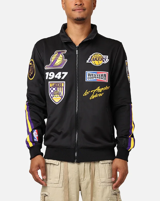 Pro Standard Los Angeles Lakers Fast Lane Track Jacket Black/Purple Mesh Jacket Canvas Jacket Denim Jacket