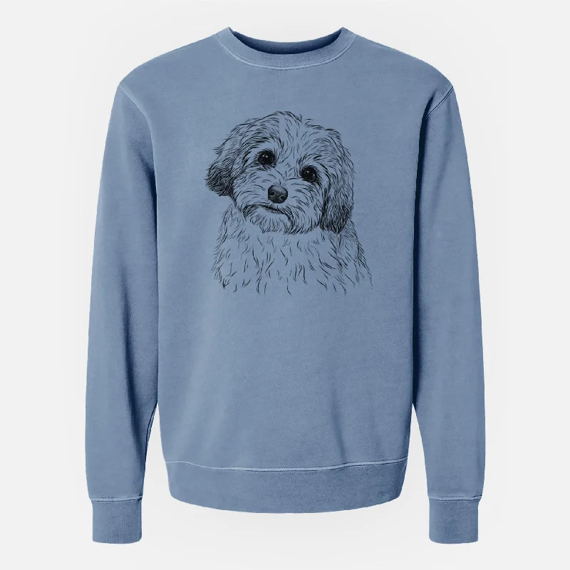 Bare Henry the Havanese - Unisex Pigment Dyed Crew Sweatshirt Hoodie with Print Artistic Unique