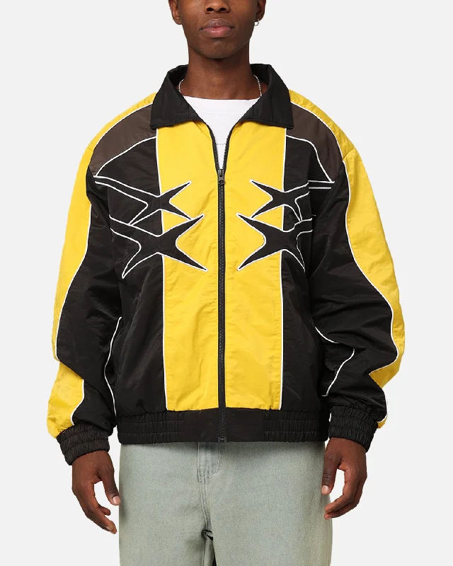 Loiter Paradise Track Jacket Black/Yellow Nylon Jacket Polyester Jacket Spandex Jacket