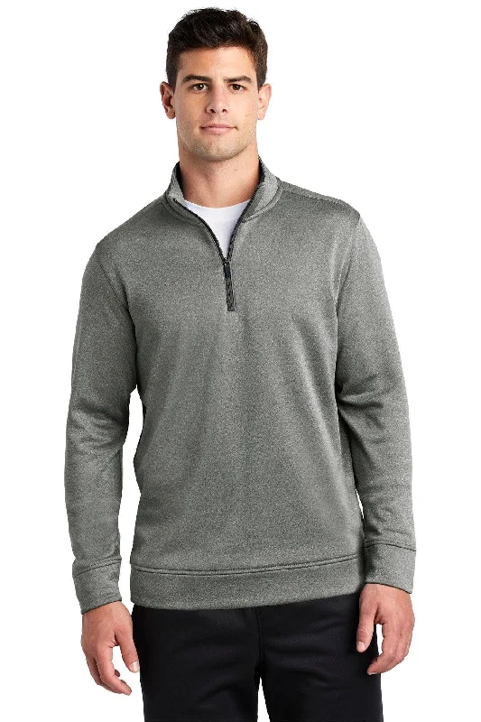 Sport-Tek  PosiCharge  Sport-Wick  Heather Fleece 1/4-Zip Pullover. ST263 Chunky Knit Pullover