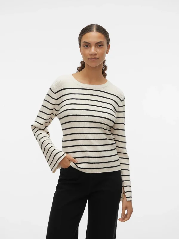 Γυναικεία μπλούζα πλεκτή VMGOLD RIB LS O-NECK PULLOVER 10290660 | 10290660 Honey Neck Pullover