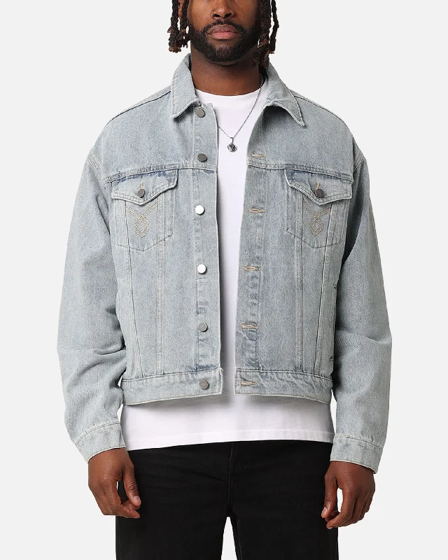 XXIII Classic Trucker Denim Jacket Superwash Blue Belted Jacket Elasticated Jacket Padded Jacket