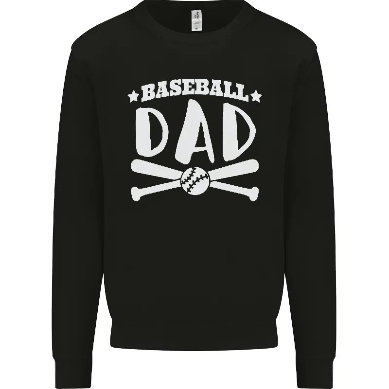 Baseball Dad Funny Fathers Day Mens Sweatshirt Jumper Hoodie Jacket Zipper Layering