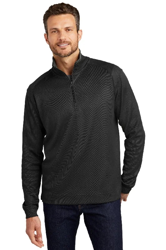 Port Authority Vertical Texture 1/4-Zip Pullover. K805 Long Sleeve Pullover