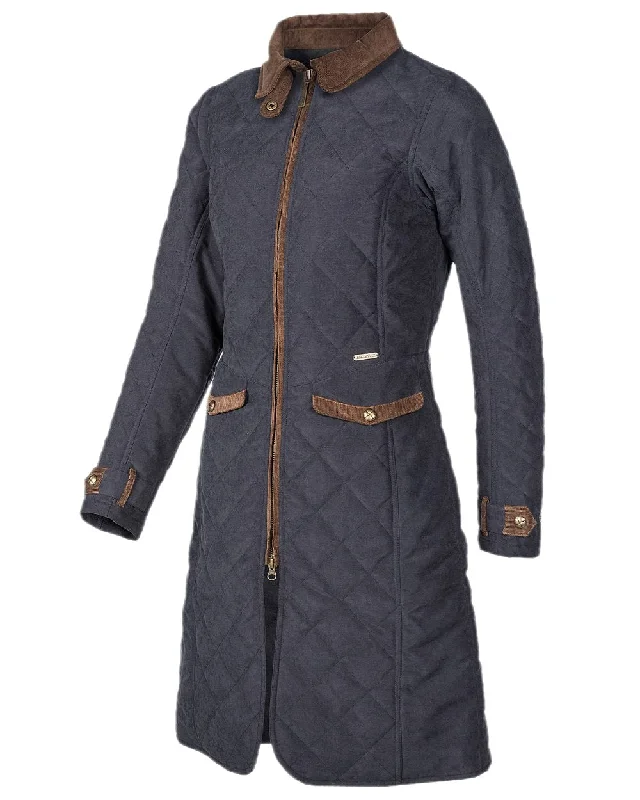 Baleno Womens Audrey Quilted Ladies Coat Embroidered Appliqued Beaded