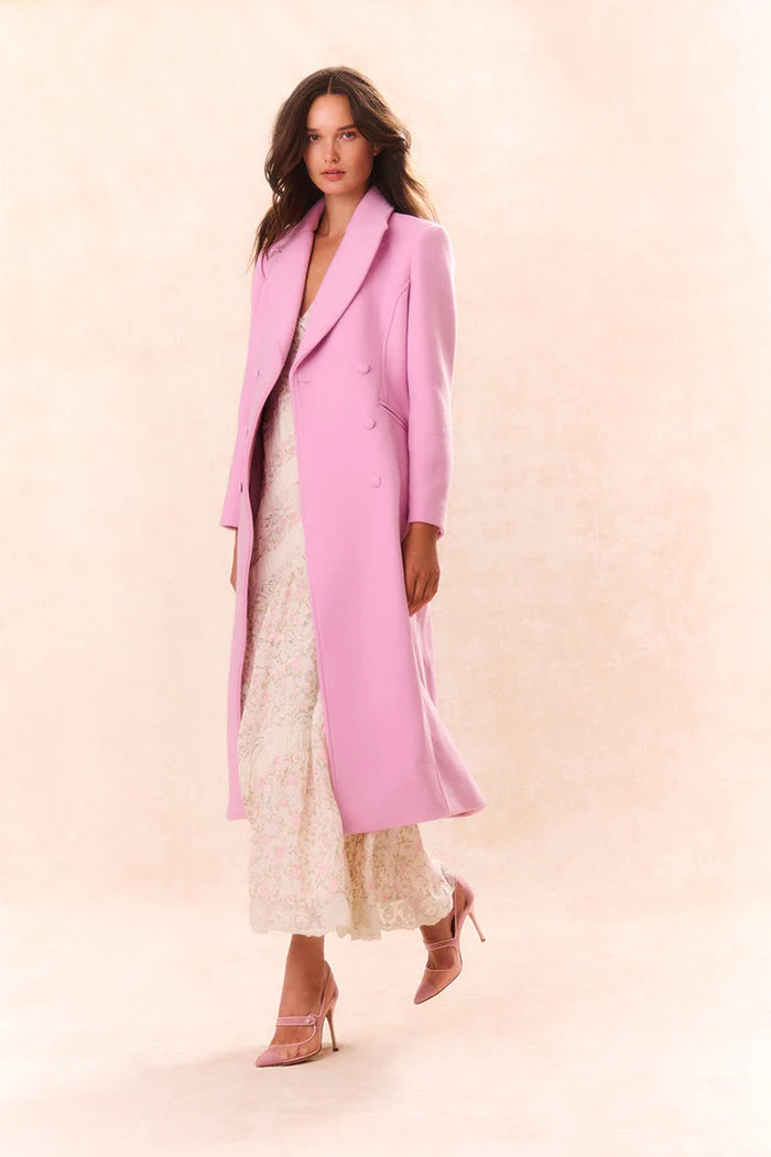 PINK ANGELI COAT Turtleneck Wrap Cape