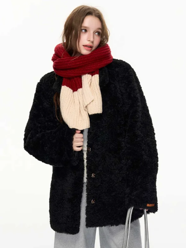 Loose heavy coat【s0000010605】 Stole Shawl Scarf