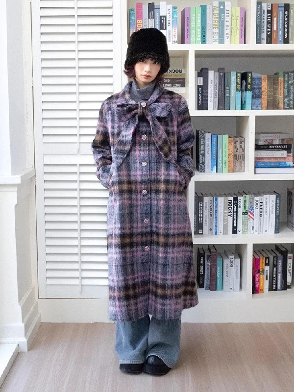 Plaid retro long coat【s0000011126】 Blouse Shirt Tunic