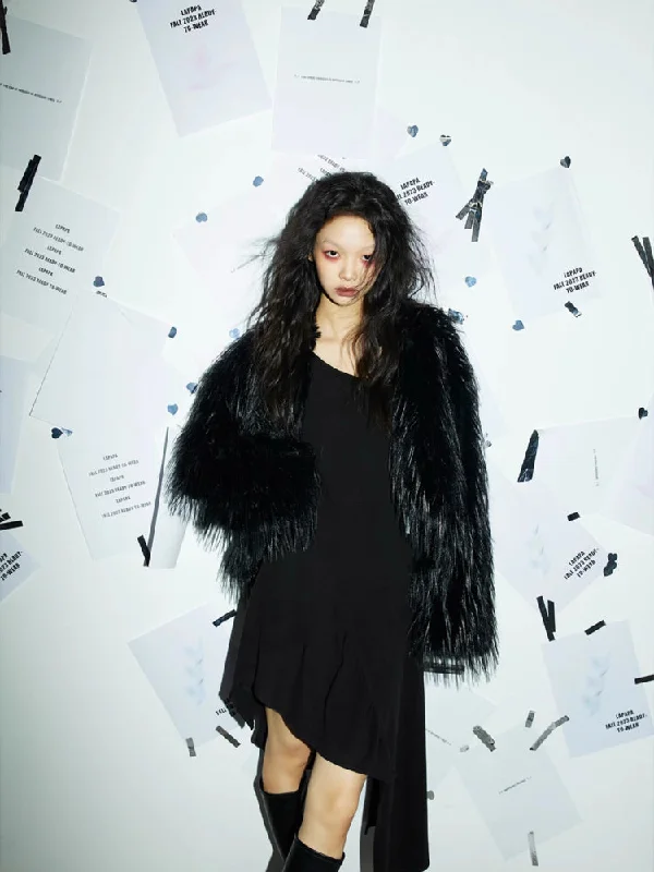 Black ladies short coat【s0000006340】 Stole Shawl Scarf