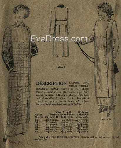 1912 Coat C10-7352 Trench Wool Cashmere