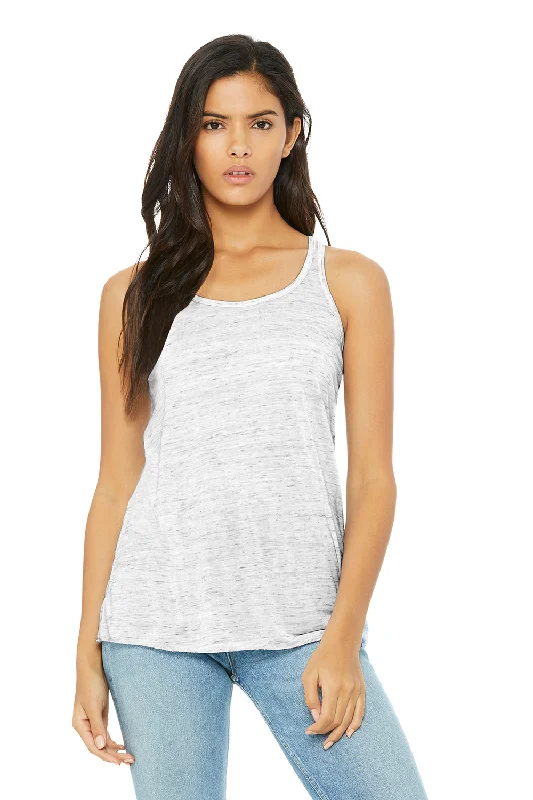 Bella + Canvas Womens Flowy Tank Top - White Marble metallic tank top