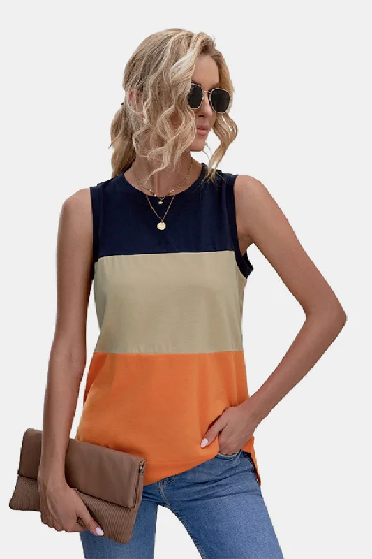 Color Block Tank Top striped tank top