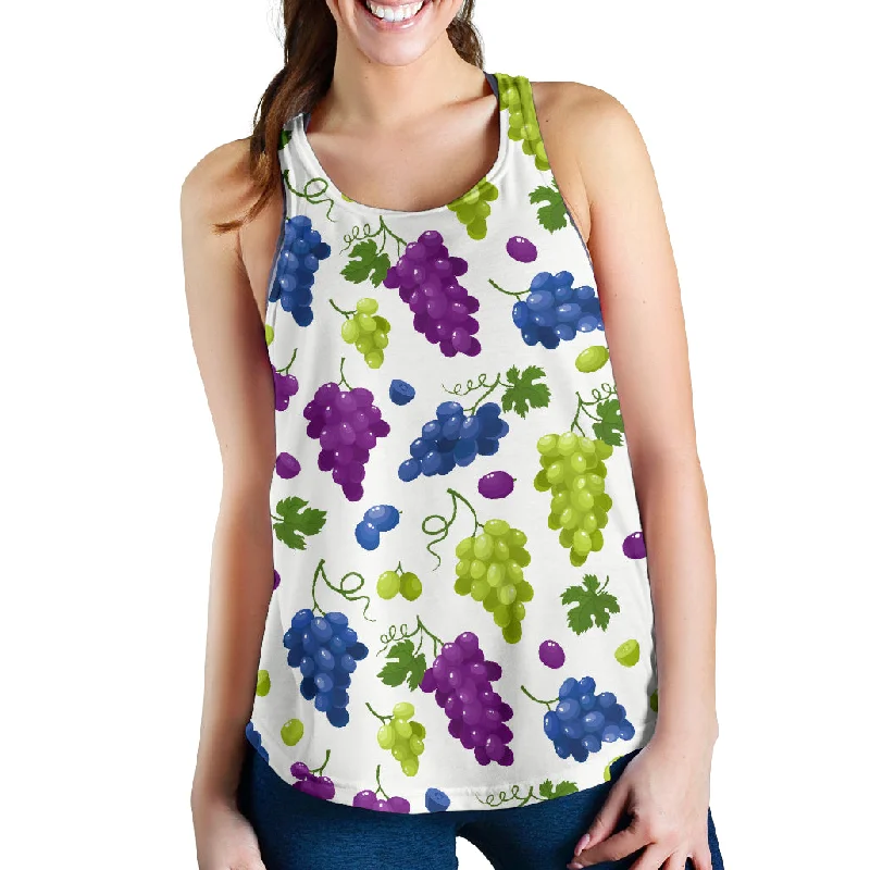 Grape pattern Women Racerback Tank Top workout tank top