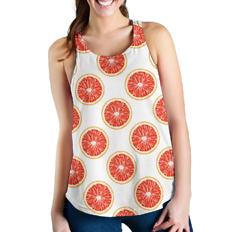 Grapefruit pattern Women Racerback Tank Top graphic tank top