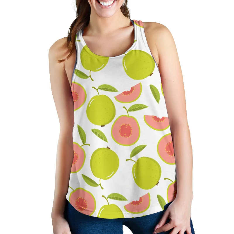 Guava pattern Women Racerback Tank Top rhinestone tank top