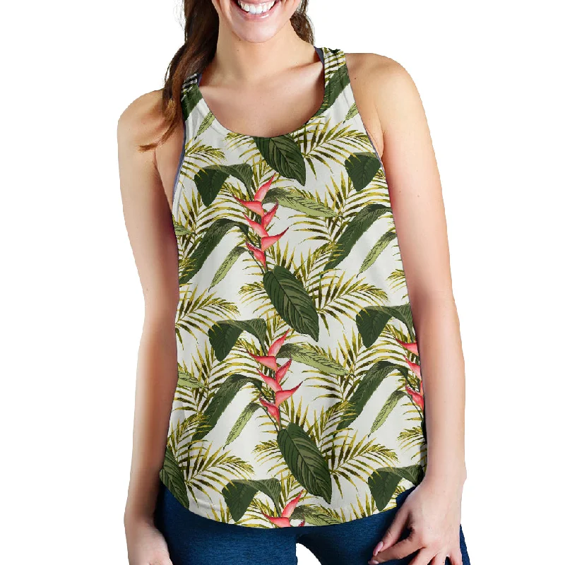 heliconia pattern Women Racerback Tank Top soft tank top