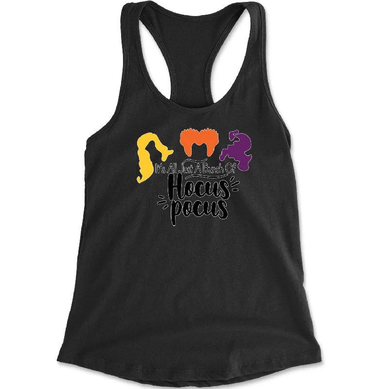 It's Just A Bunch Of H-cus Pocus Racerback Tank Top for Women lavender tank top