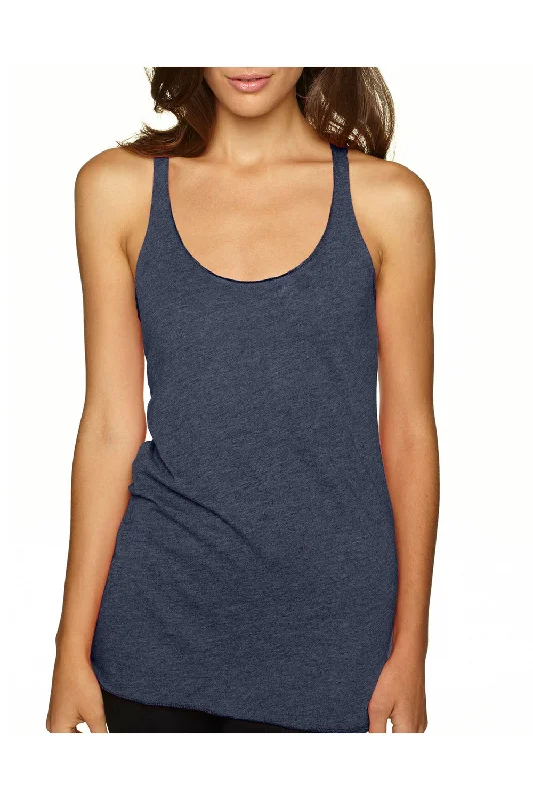 Next Level Womens Tank Top - Indigo Blue lemon yellow tank